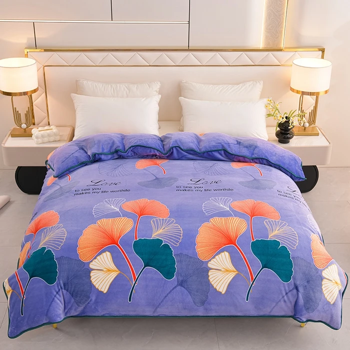 保暖95%以上冬季秋季A类床品单件加厚棉被牛奶绒被套