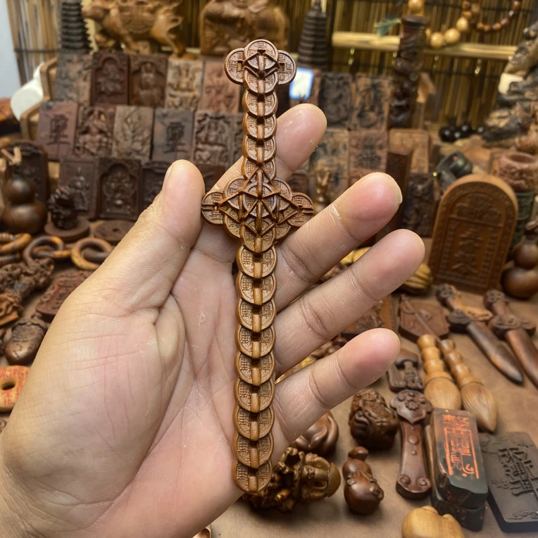 雷击枣木铜钱木剑