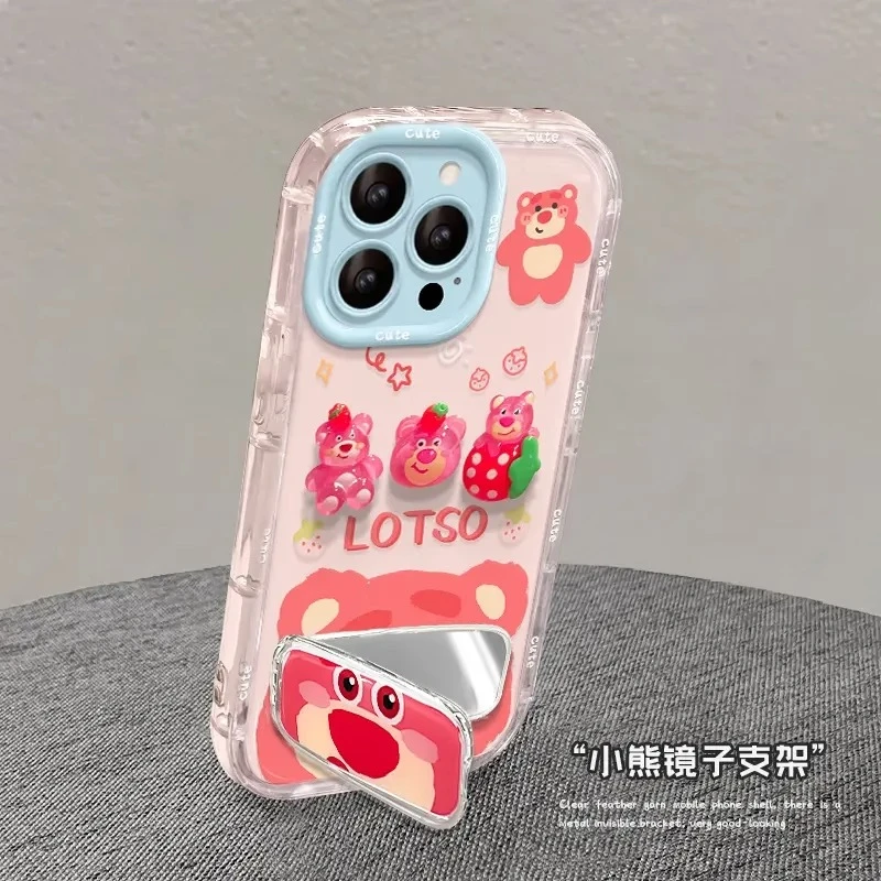 果冻奶油壳草莓熊公仔适用苹果16promax手机壳新款iphone17promax