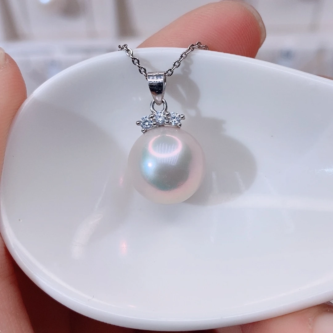 颈饰银S925镶嵌淡水珍珠