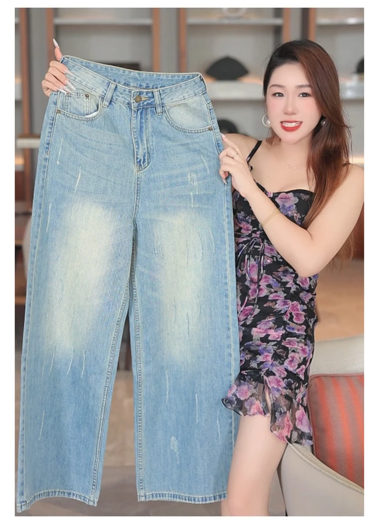 水洗男薄款五袋款长裤显瘦牛仔裤裤子直筒时尚复古砂洗宽松