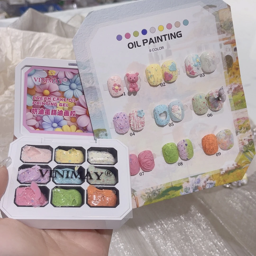 免洗油画胶九宫格奶油蛋糕肌理胶可雕花立体设计手工手工彩色小熊