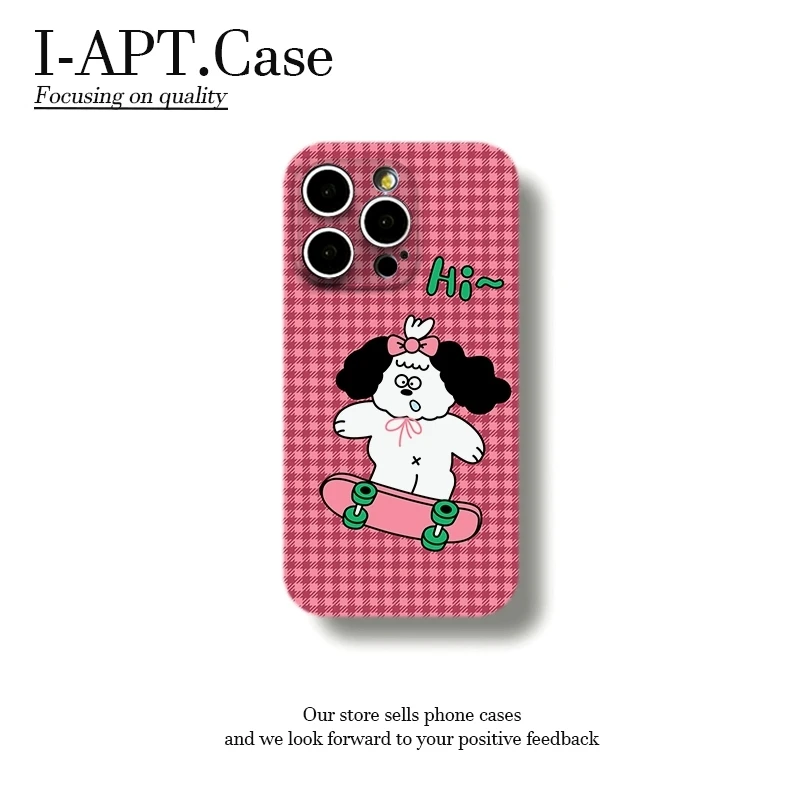 HI滑板小狗菲林适用iPhone苹果16手机壳华为oppo小米vivo新款男女