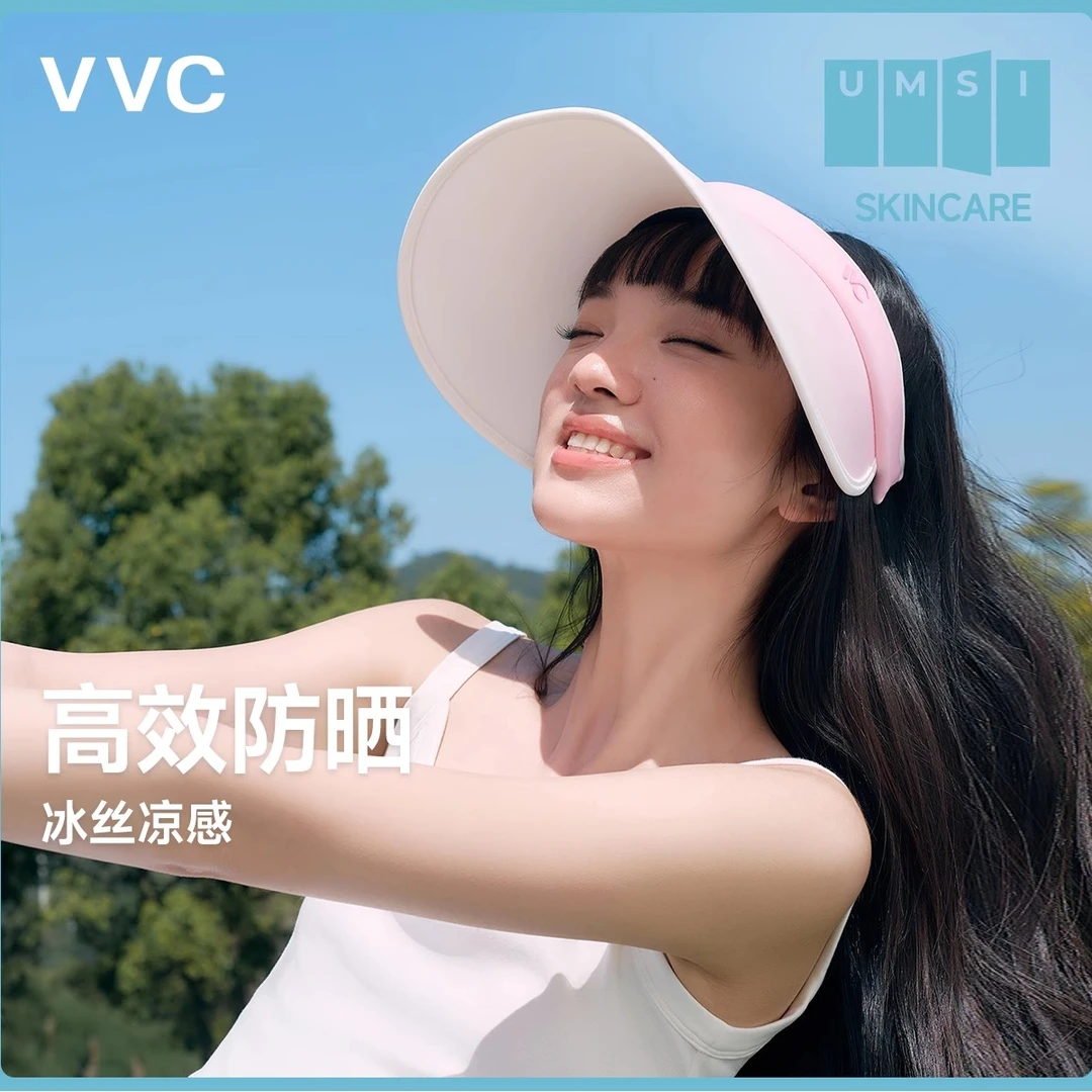 VVC防晒帽女桃芯款运动遮阳户外太阳帽防紫外线帽子时尚大帽檐