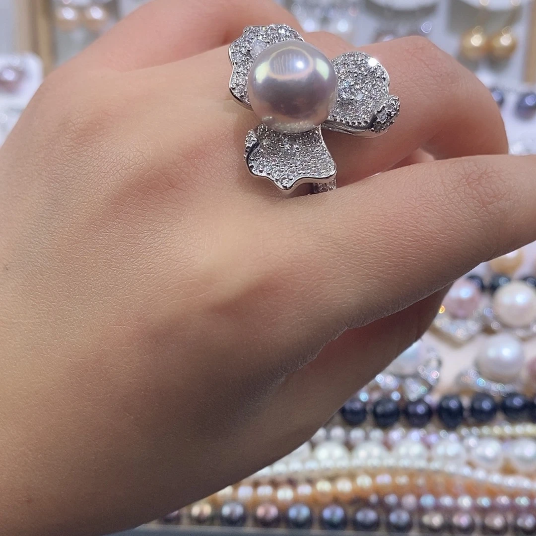 未镶嵌戒指淡水珍珠13.1mm