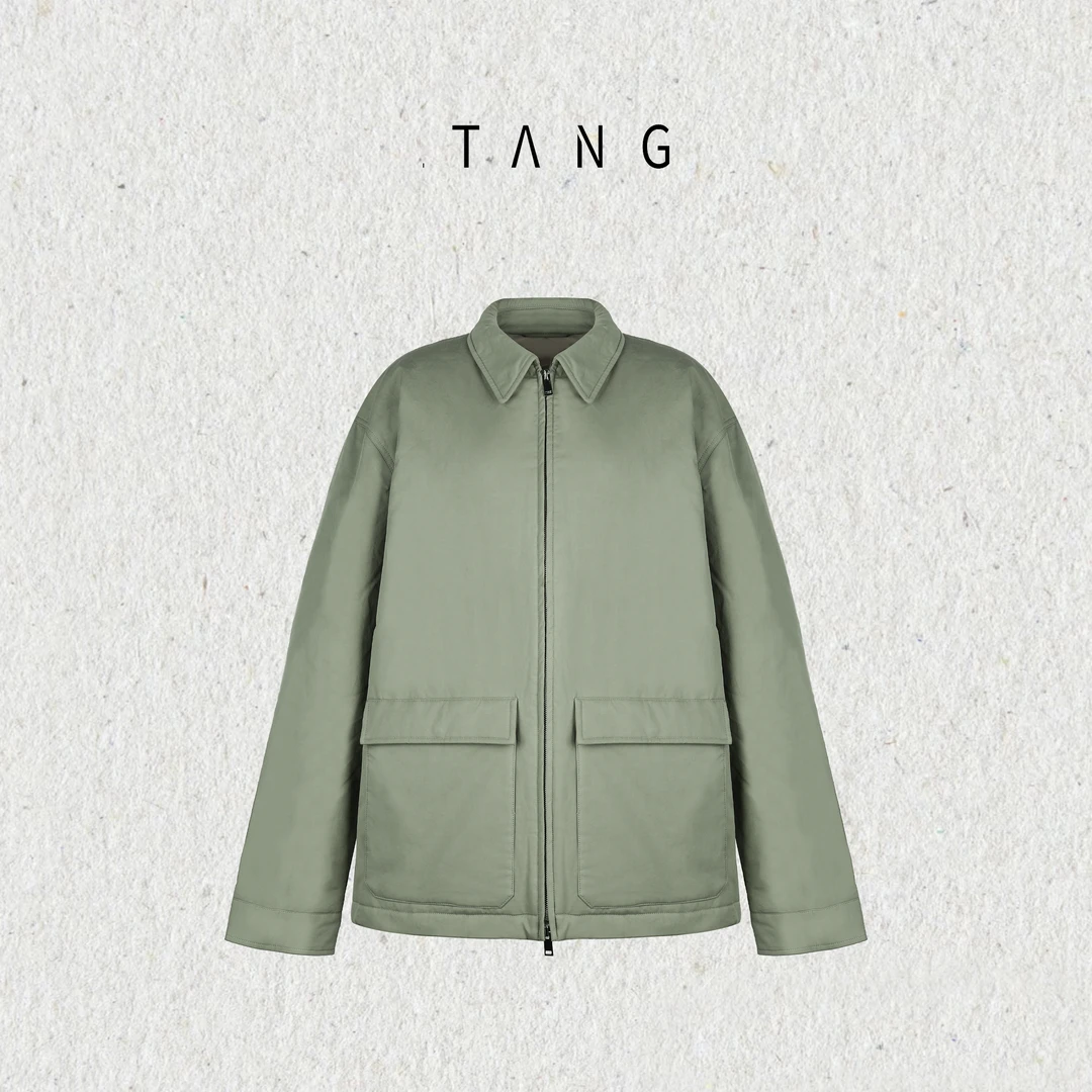 【TANG】[绿野]ROW同源白鹅绒翻领羽绒服2025冬季新款外套NK-1105
