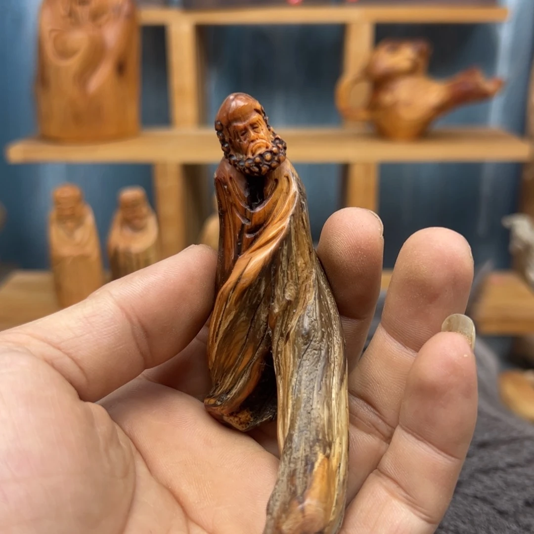 木可**包崖柏木摆件手把件