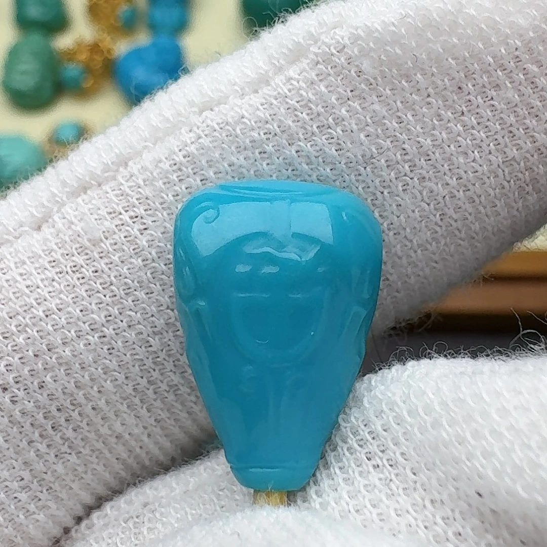 绿松石未镶嵌博古三通10.4