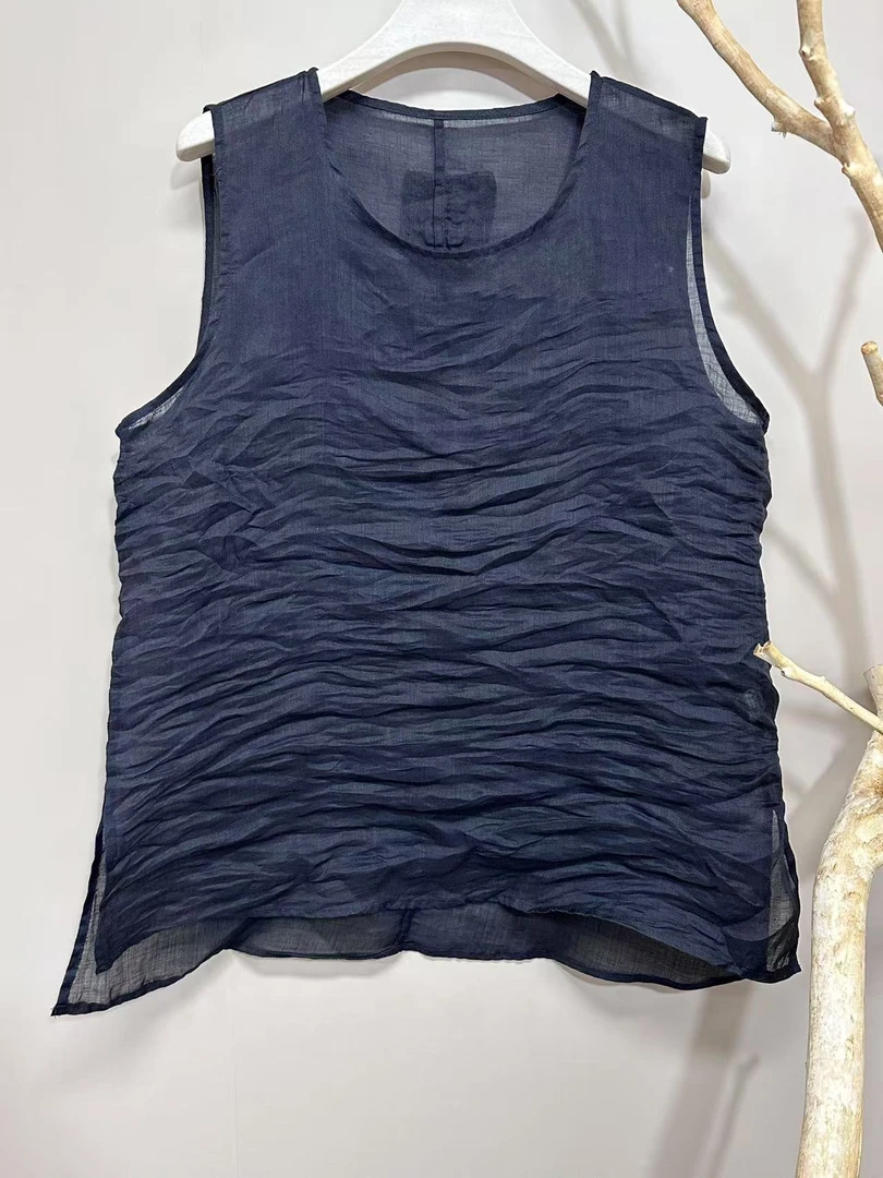 【衣恋】  夏款纯苎麻喜字背心时尚休闲百搭