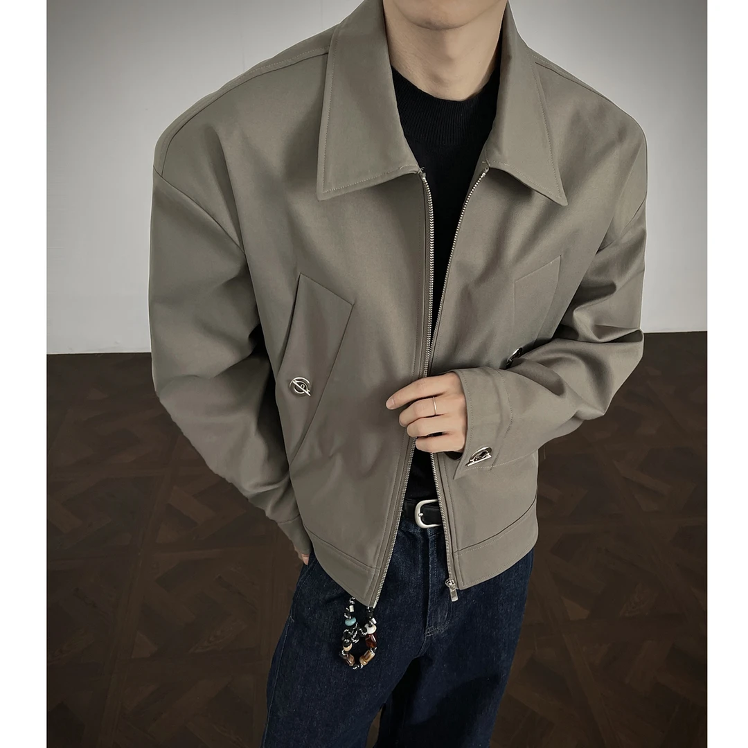 美式高街哈灵顿夹克男款秋季老钱风金属工装外套高级感痞帅棒球服