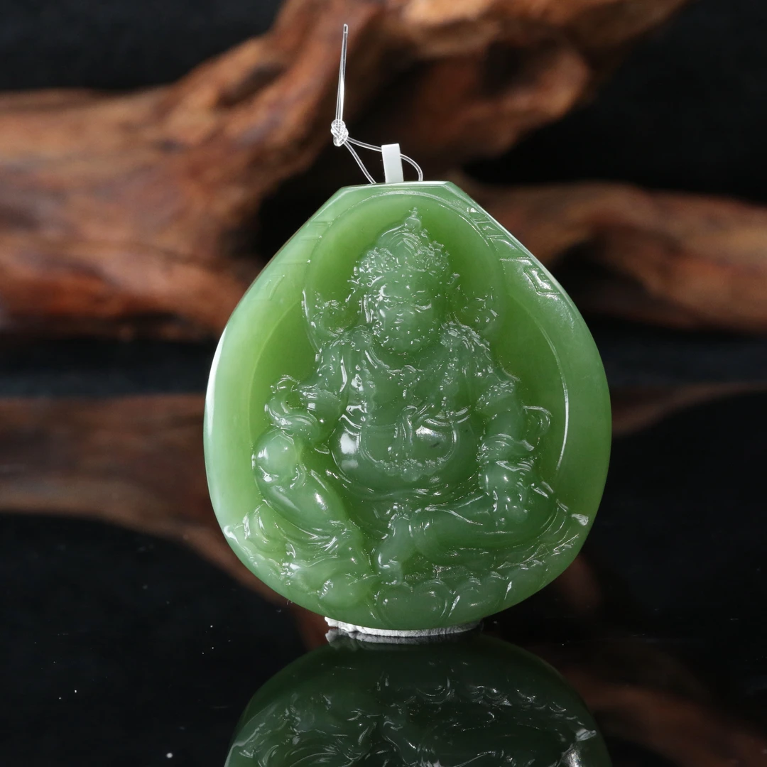 25和田玉碧玉吊坠/000494上海嘉禾拍卖