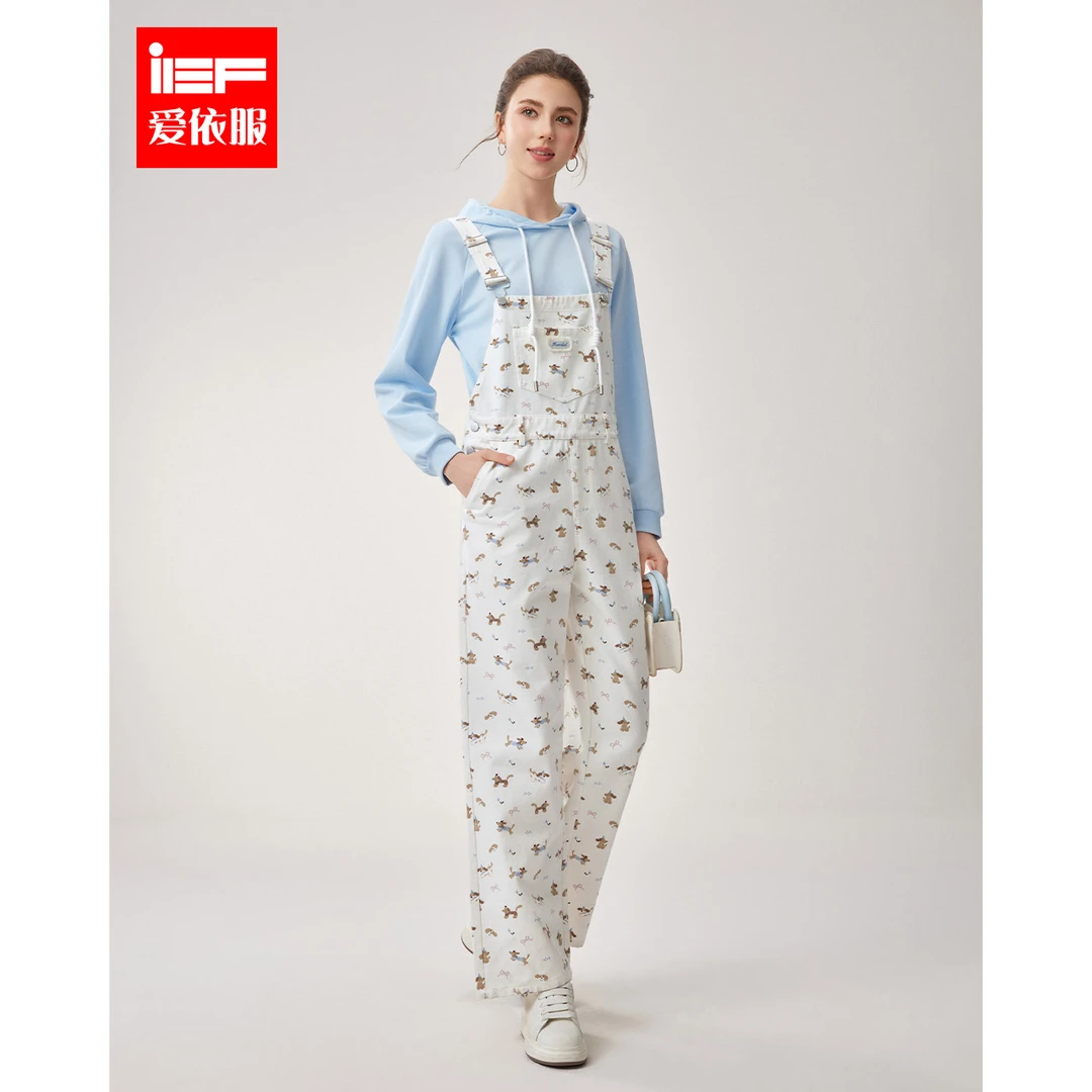 【商场同款新品】IEF/爱依服2025春季新款学院风背带裤套装欧若风