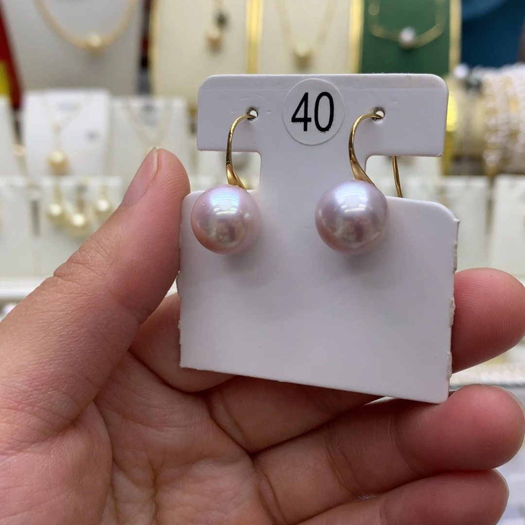 18K金镶嵌耳饰淡水珍珠