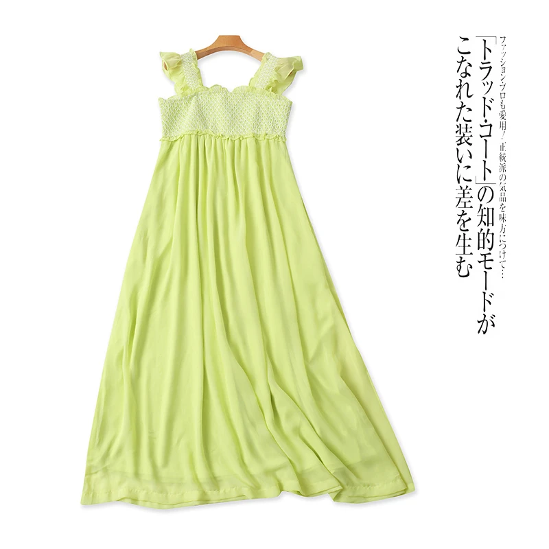 B1250外贸欧美单减龄女生花边吊带裙松紧抹胸显瘦小清新连衣裙