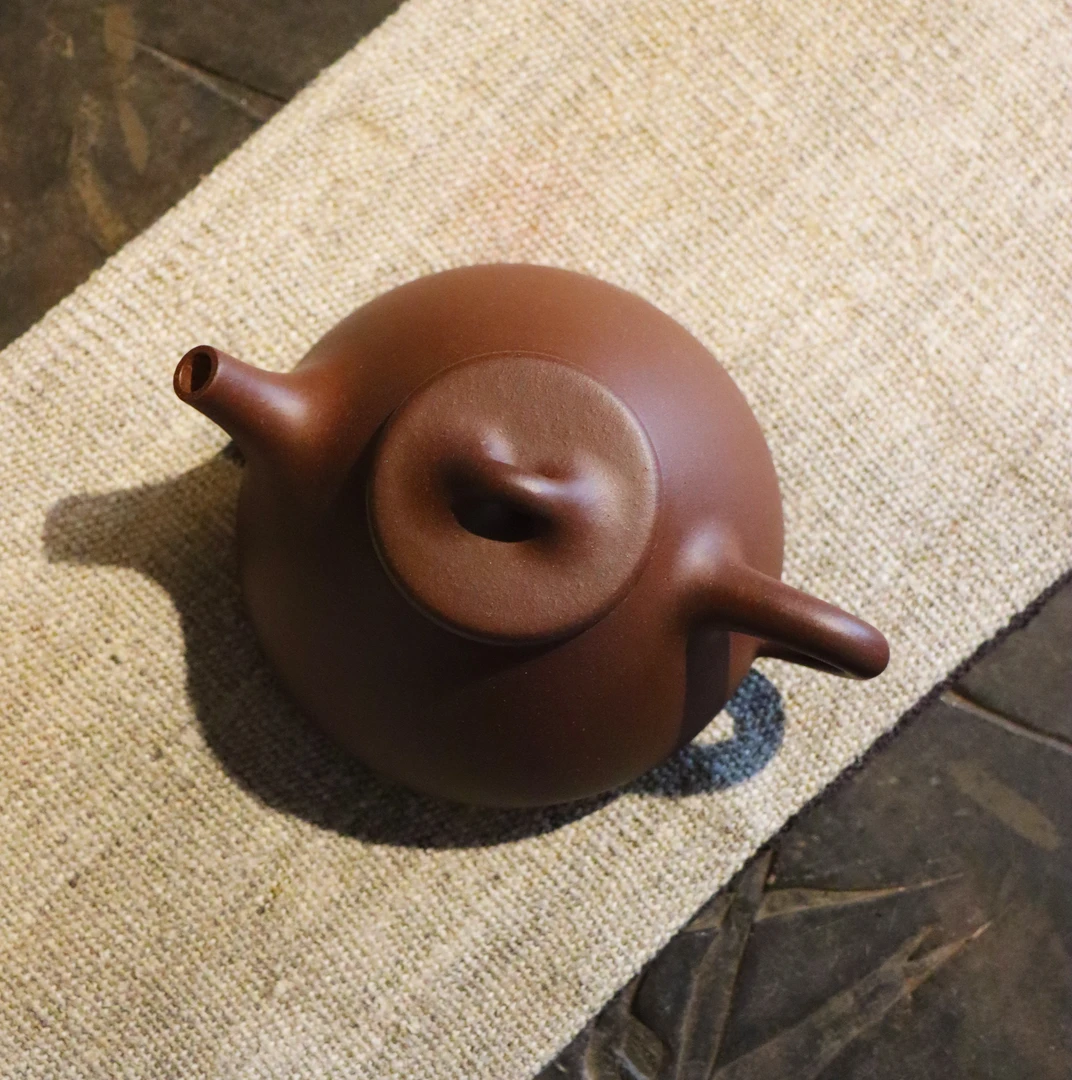 《子冶石瓢》原矿紫泥手工制作 经典器型约150cc小容量茶壶手制