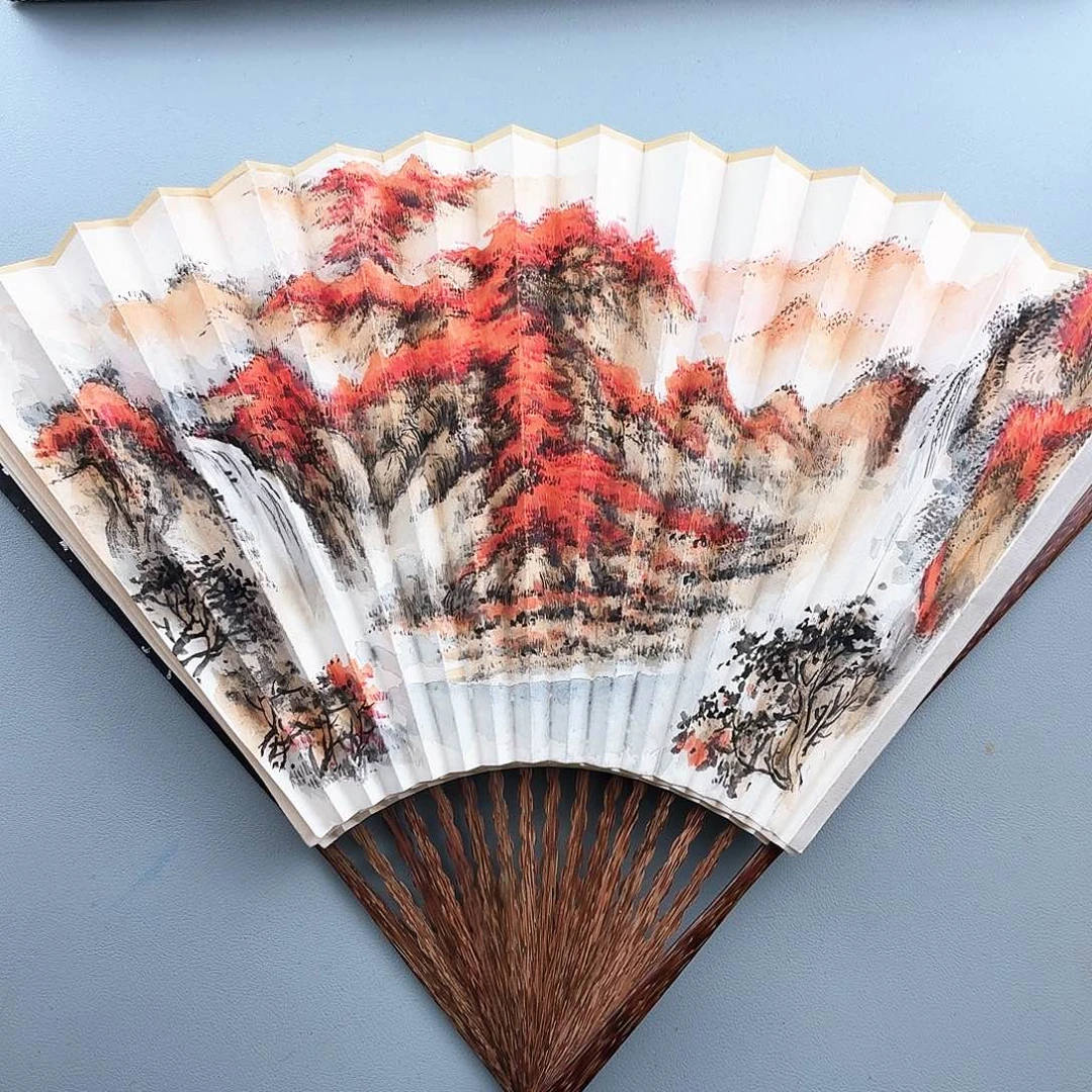 扇子95寸16方2.0排扣扇面
