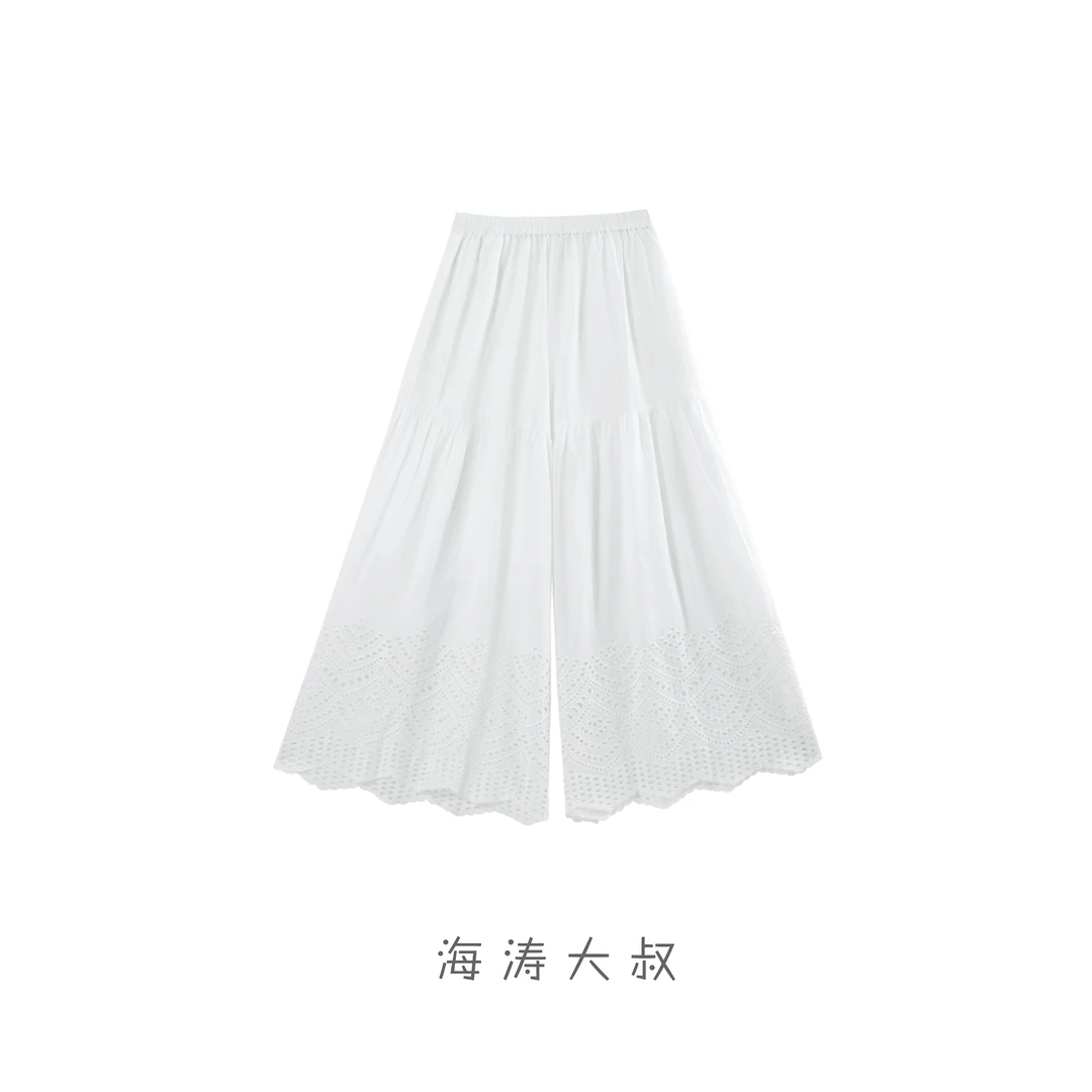 【海涛大叔】「罗马假日」花边刺绣镂空柔软A字有内衬裙裤MJA1631