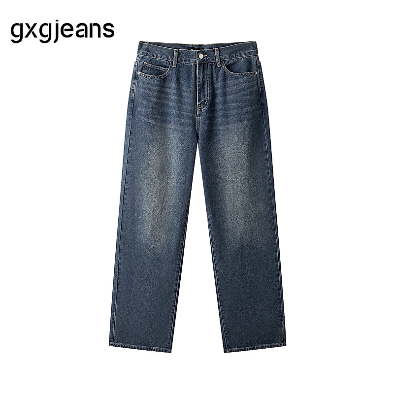gxg.jeans男装  蓝色复古水洗休闲男裤牛仔长裤男宽松 25年夏新品