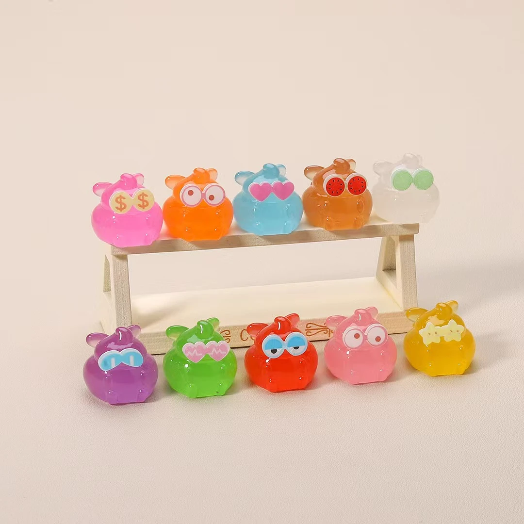 双许愿 夜光天使眼镜粑粑 diy饰品