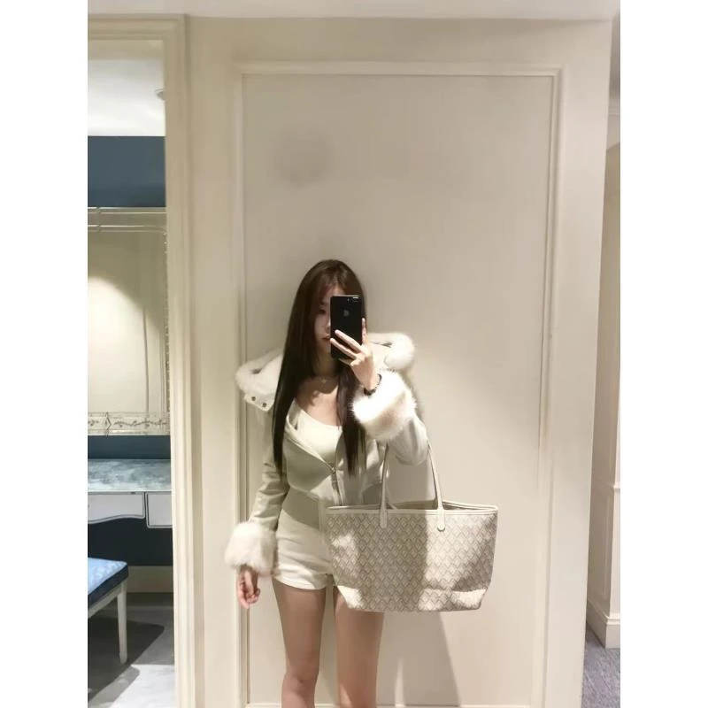 尹千金J【北欧雪镜】时尚短款复古连帽外套高级感百搭秋冬款W257356
