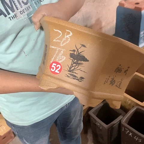 紫砂花盆手工定制
