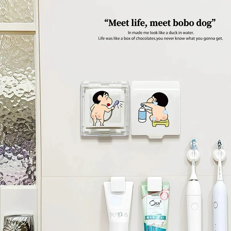 卫生间86型开关插座防水罩防溅盒浴室防水盒透明电源保护罩免打孔