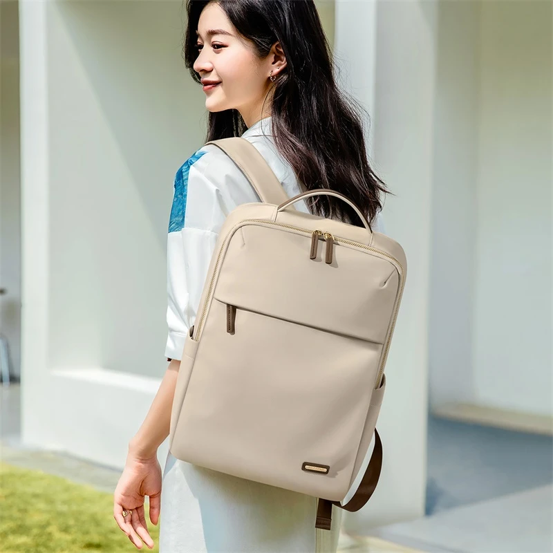 GOLF/高尔夫时尚百搭双肩包女高级感轻奢上档次商务15.6寸电脑包