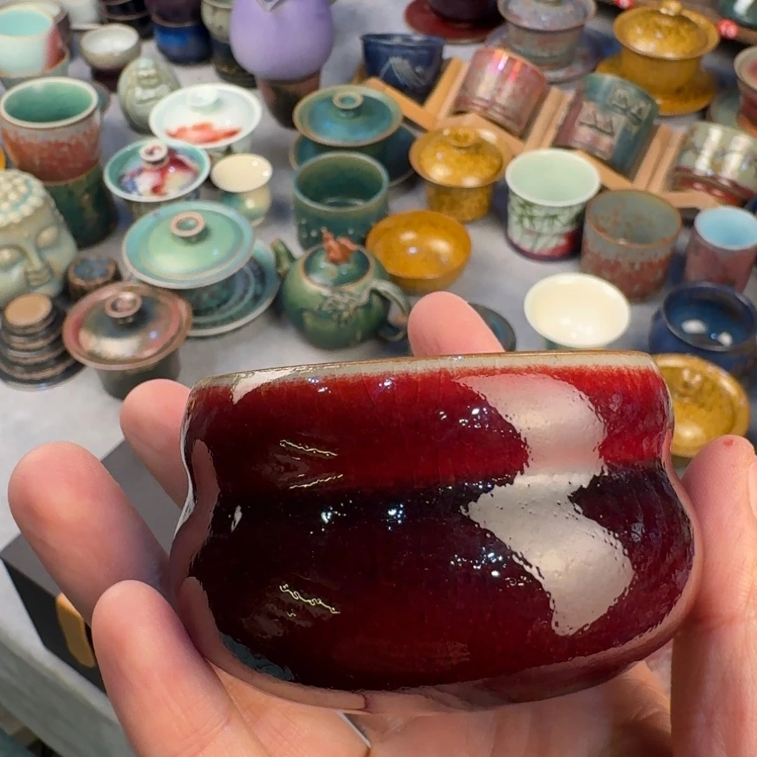 摆件陶钧瓷单杯钧瓷单杯钧瓷