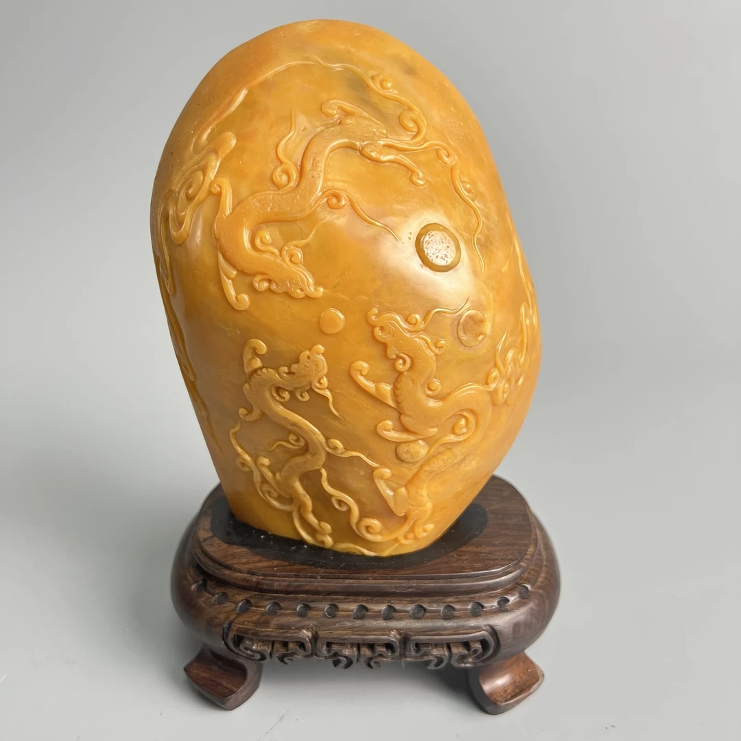 田黄石螭虎献瑞赏摆-M25DR009F26-03