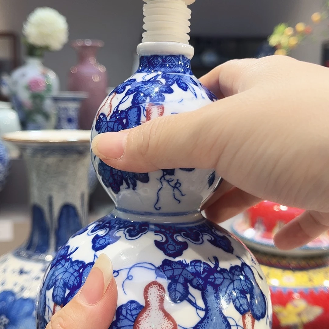 景德镇陶瓷花瓶23小号葫芦