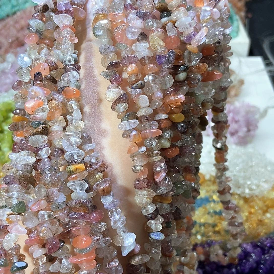 水晶珠宝半成品未镶嵌彩发晶