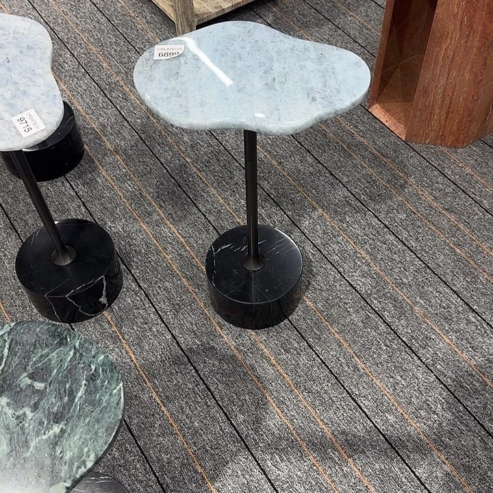 石材6899蓝水晶边几