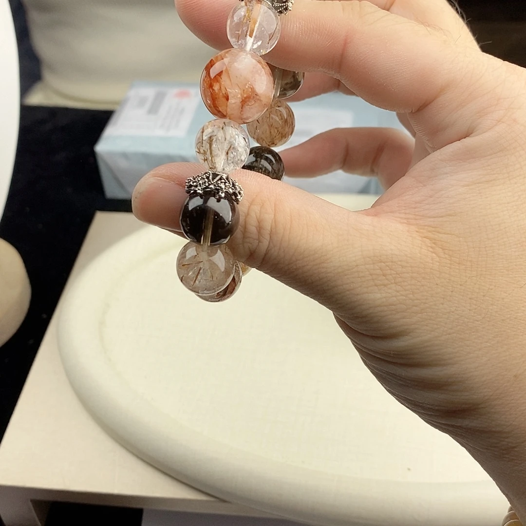 银S925镀金镶嵌手链水晶