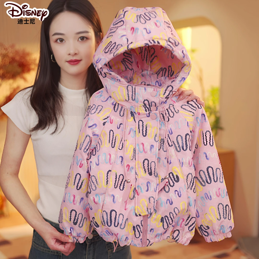 Disney/迪士尼2025新款秋装儿童韩版洋气棉服休闲风宽松百搭外套