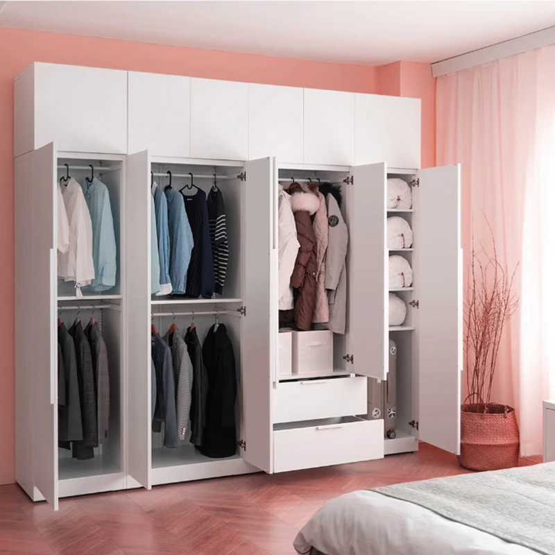 华盛达极简风钢制组合衣柜家用卧室现代简约收纳阳台储物柜