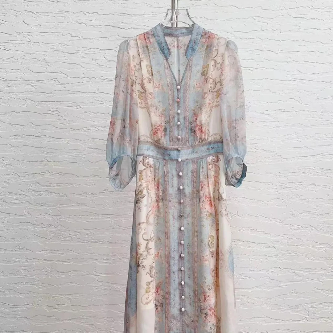 【连衣裙】春季高档连衣裙春装设计感时装女装服装9360[YN]Z