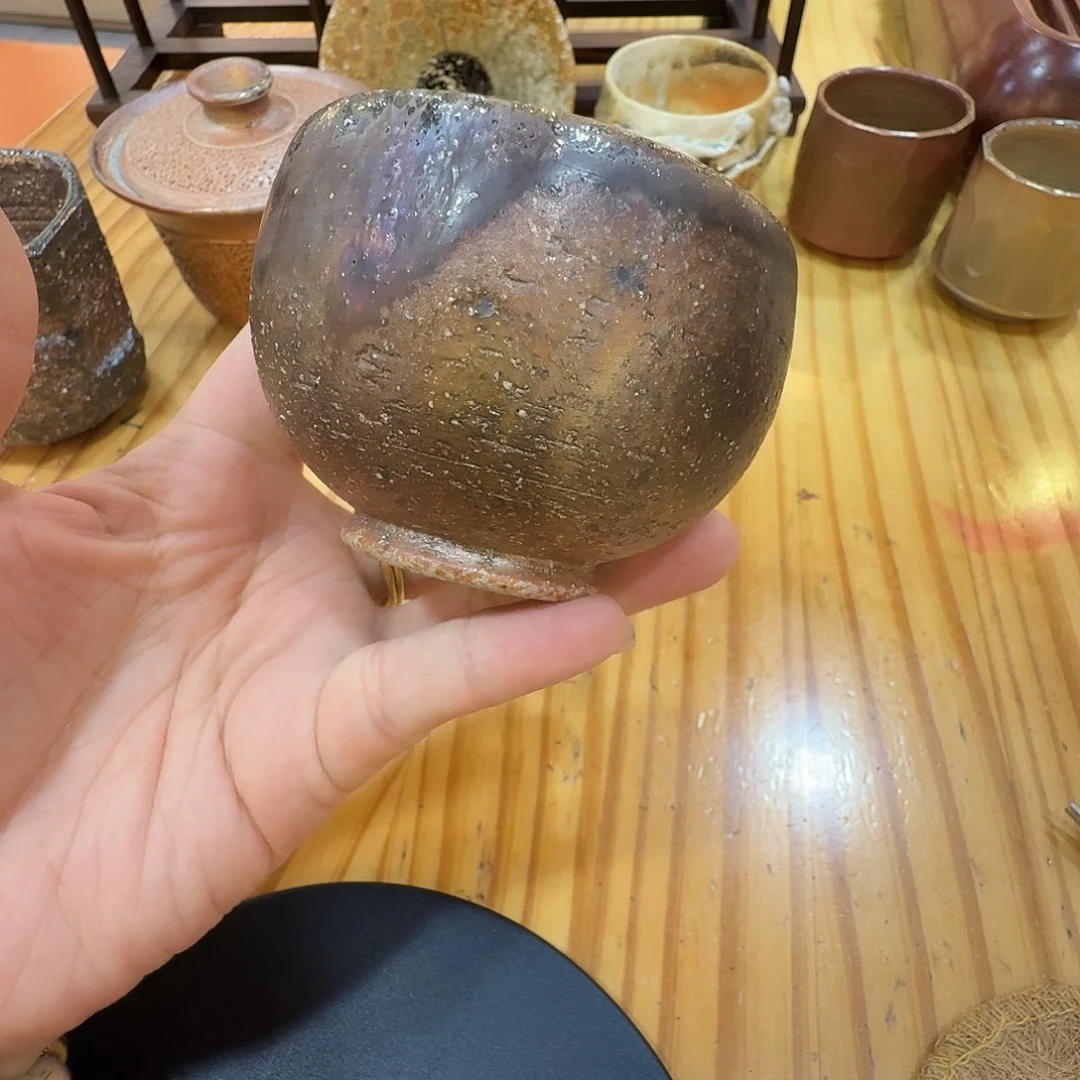 手工手作柴烧主人杯