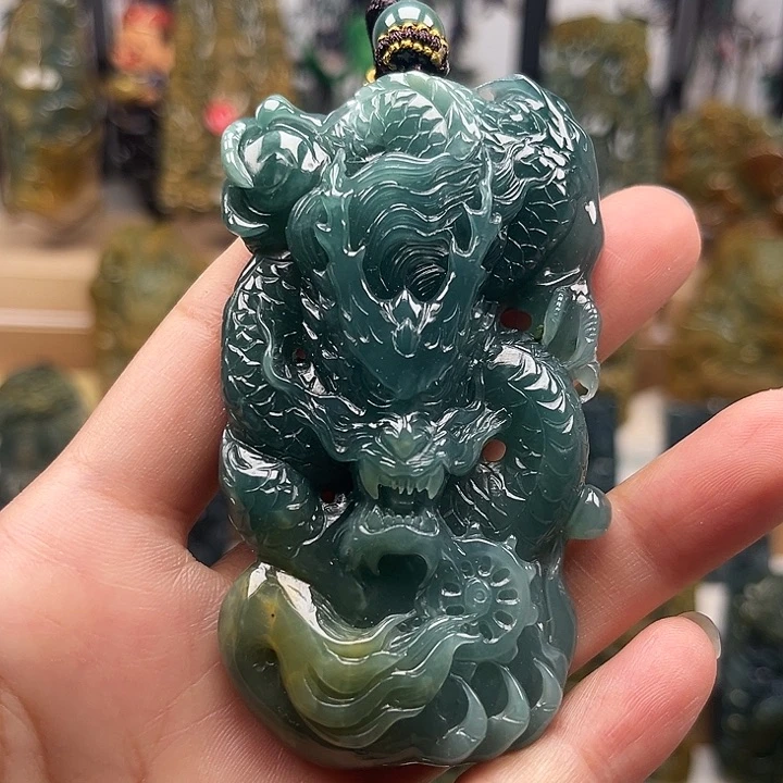 翡翠未镶嵌颈饰天然翡翠a货龙