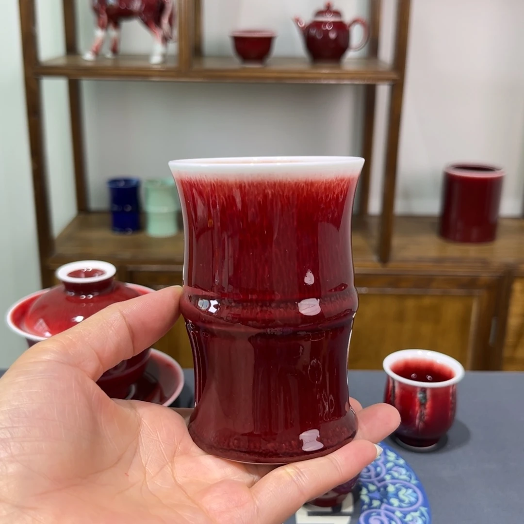 景德镇浅行窑竹节杯