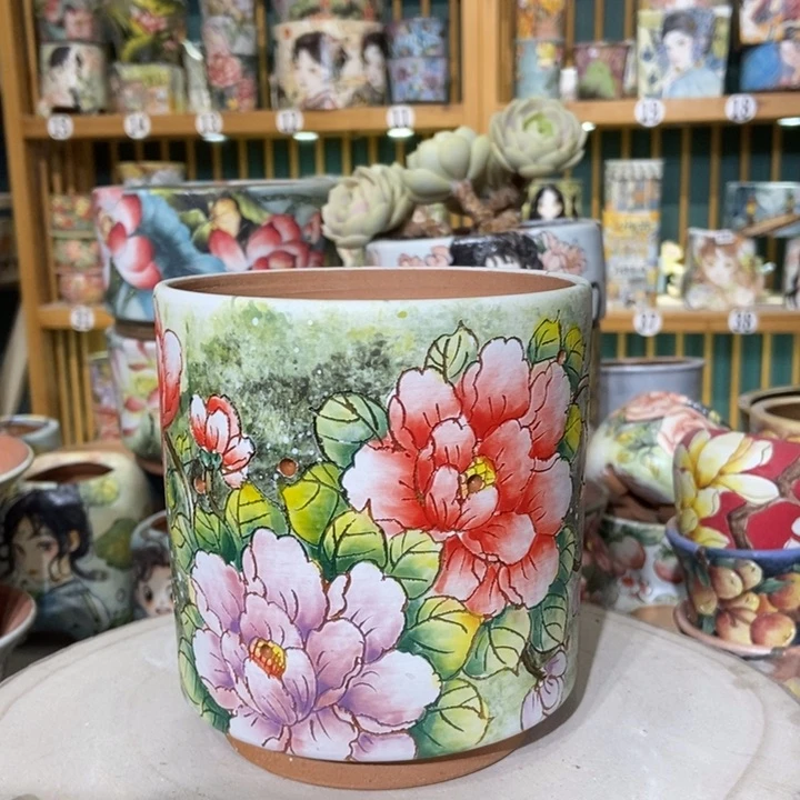 红陶景德镇艺术手绘作品