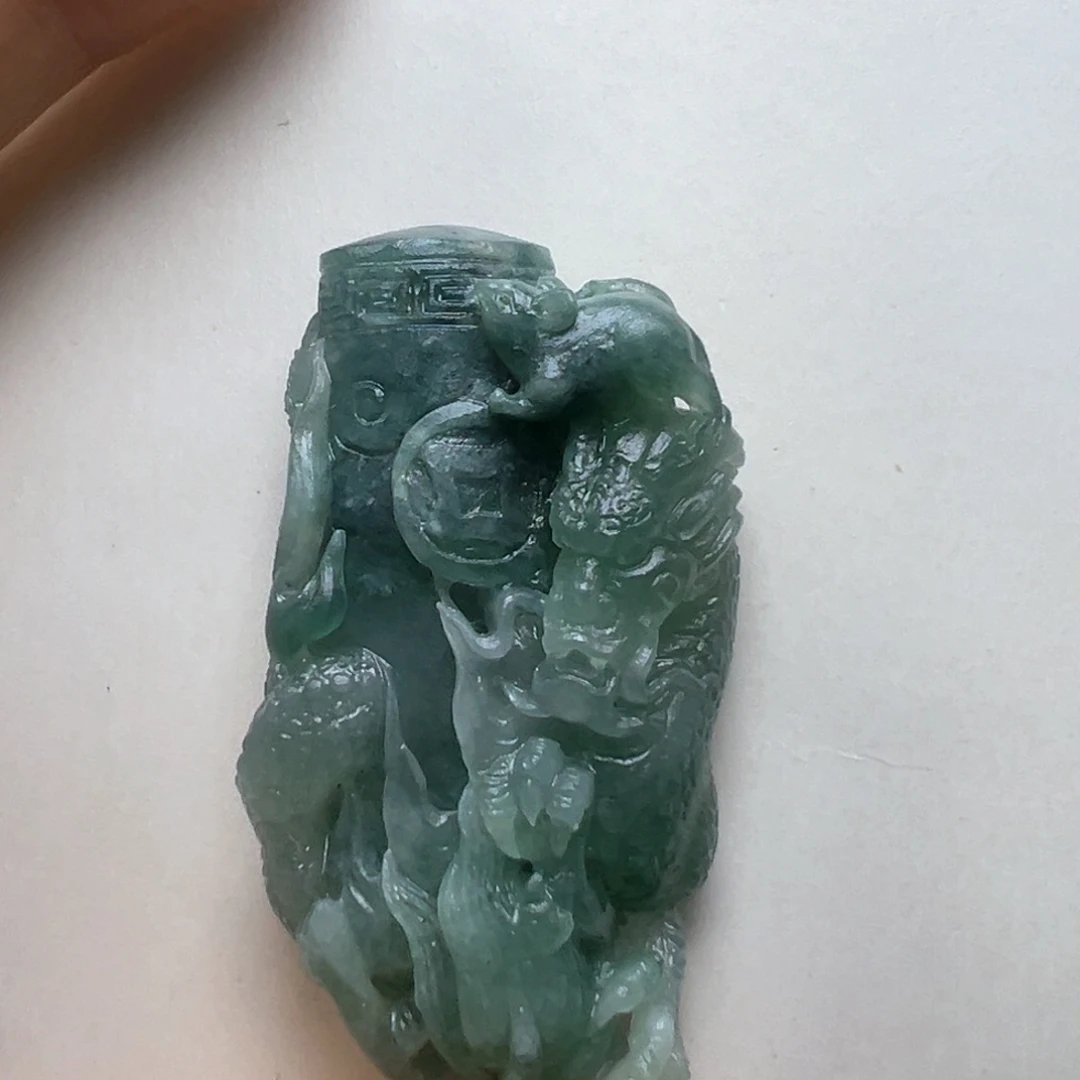 未镶嵌定制翡翠缅甸翡翠A货盘龙柱