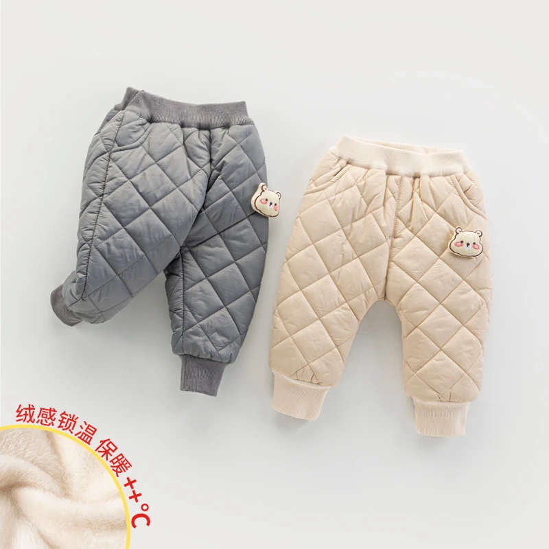 宝宝棉裤冬季男女小童裤子夹棉加厚幼儿罩裤大pp婴儿田鸡裤冬5117
