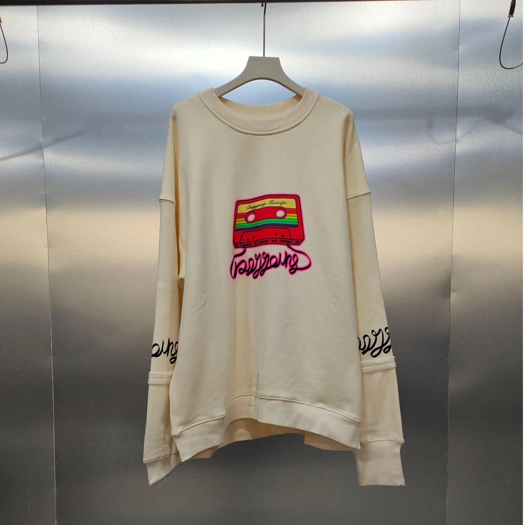 A06-20920-CRA（加绒）秋冬季正面磁带印花时尚圆领长袖