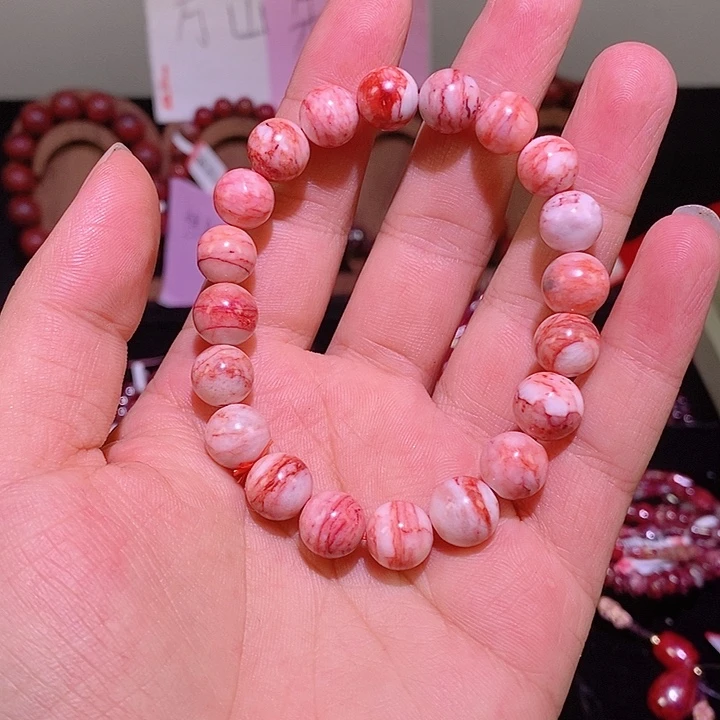 天然辰砂纯天然朱砂原石手串