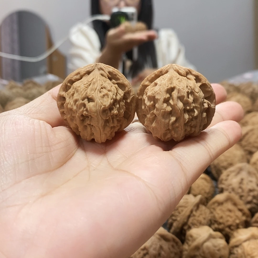 吊坠文玩核桃白狮子34