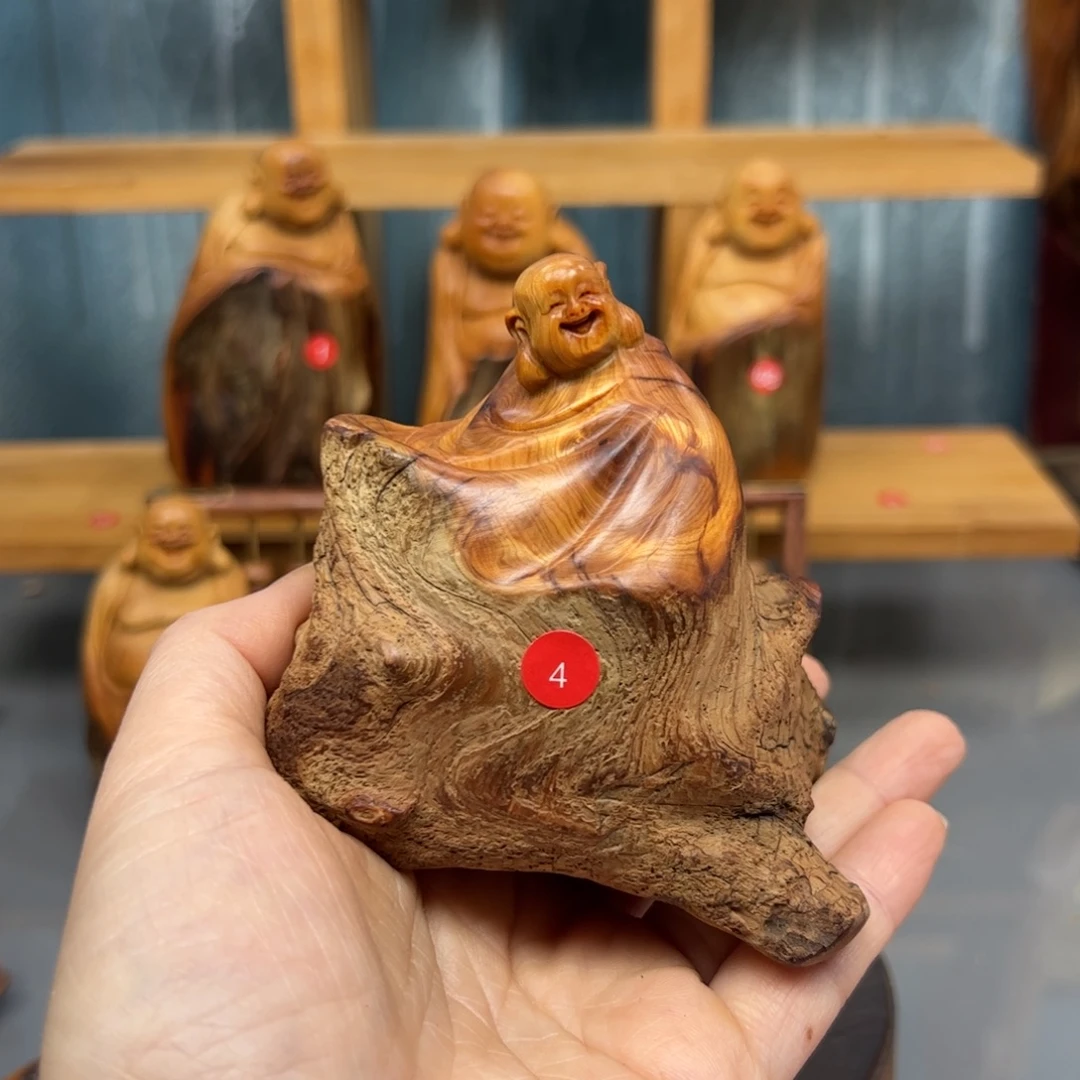 沙***驼木崖柏木摆件手把件，