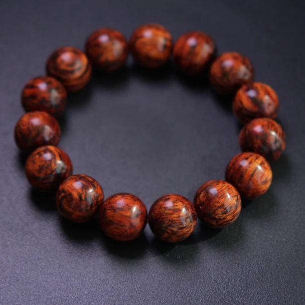 云端 红降15mm红土料醇厚满油糖结玉化芝麻点黄油飘黑油手串