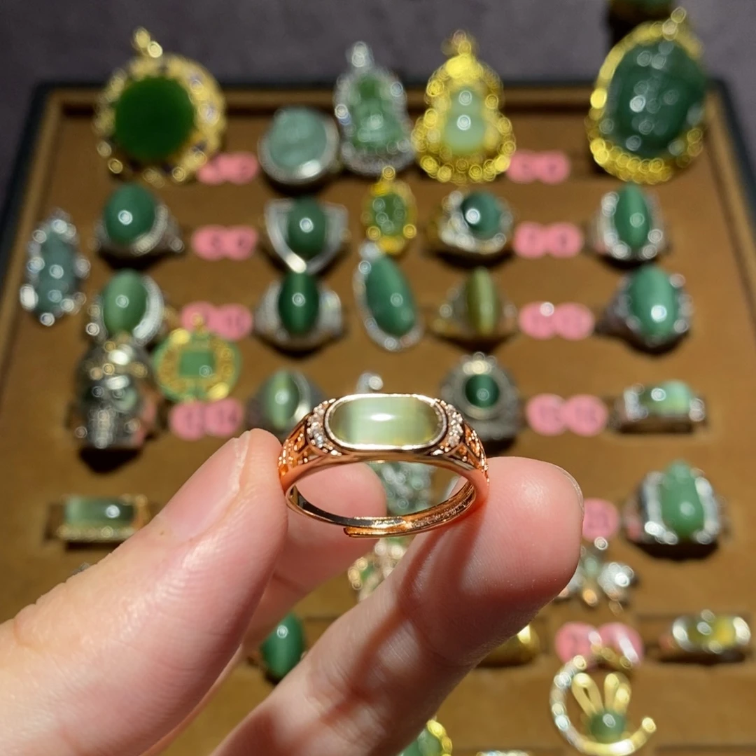 和田玉（碧玉）未镶嵌戒指