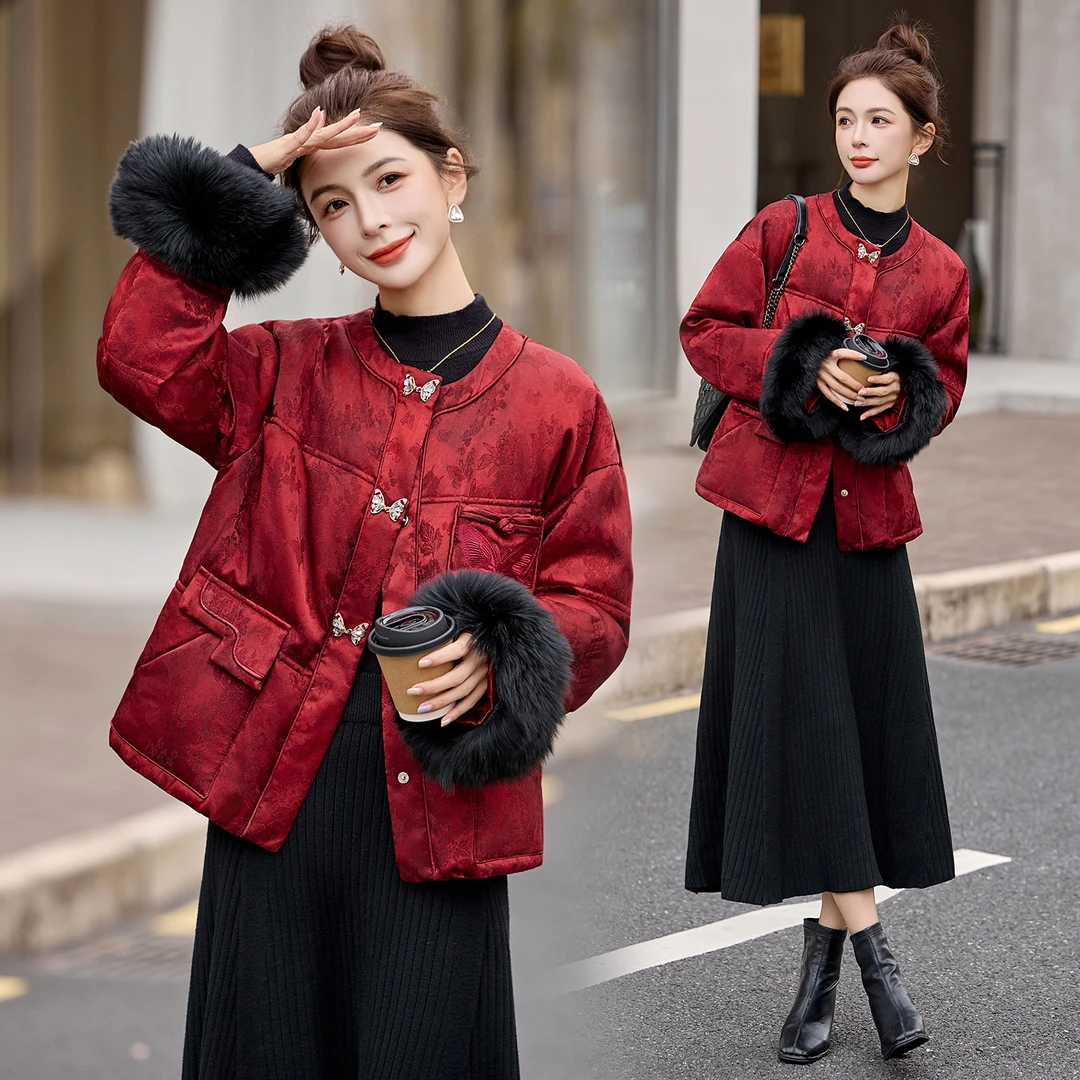 新中式国风羽绒服女2025年冬季新款气质高级感超好看加厚保暖外套