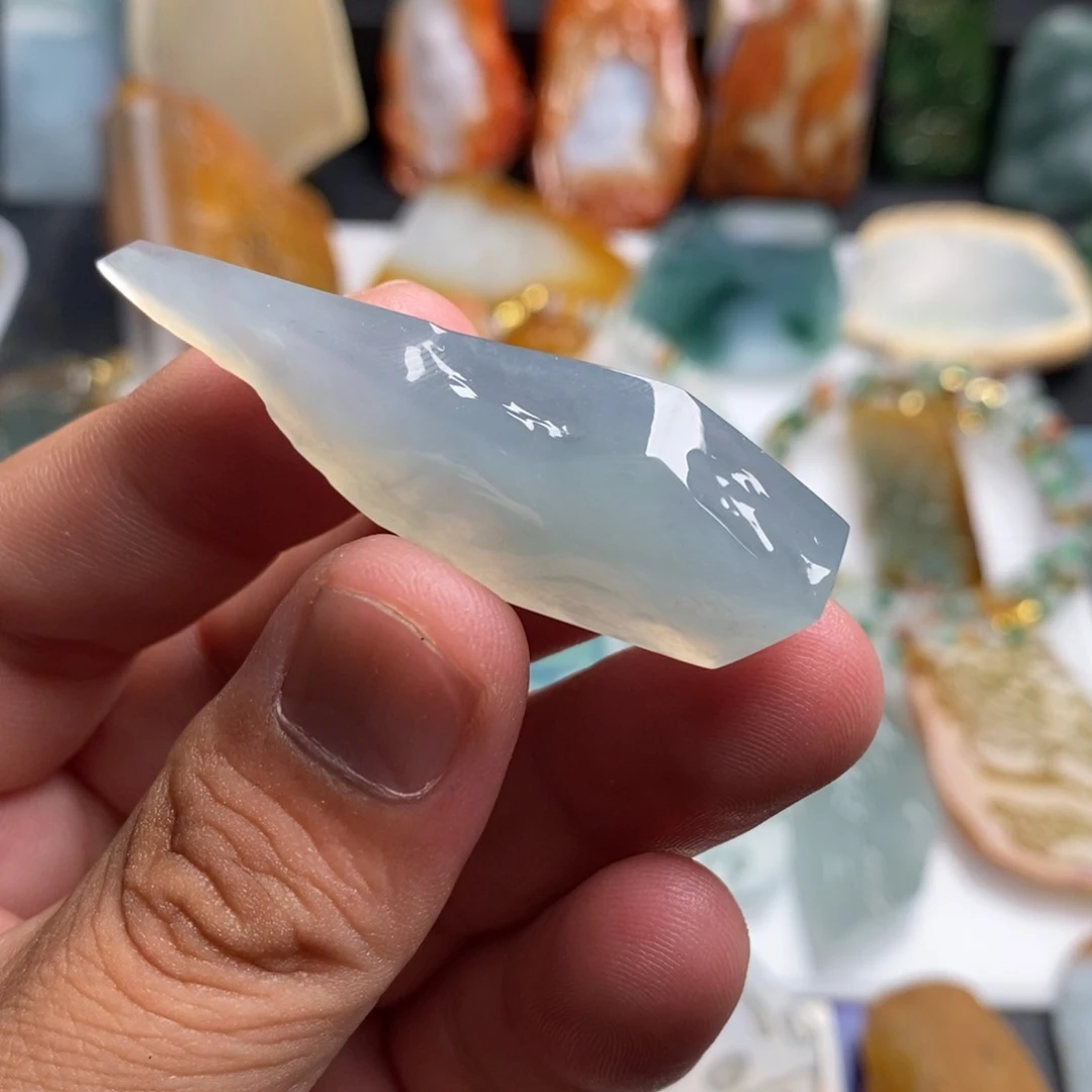 未镶嵌定制翡翠冰胶随形翡翠材料